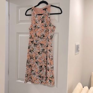 Floral peach pink dress